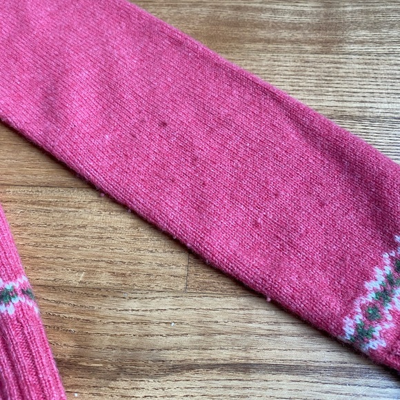 J. Crew pink 100% lambs wool Isle Cardigan Girls L vintage cottagecore fairycore - Picture 6 of 8